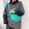 Bolsa Pequena Casual Artística Cor Sólida Estilo Ins Coreano para Meninas Estudantes Bolsa Dumpling Simples Harajuku Japonês Bolsa Transversal para Mulheres