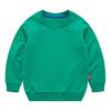 Suéter infantil nova roupa infantil primavera cor sólida meninos gola redonda coreana top infantil meninas primavera manga longa moda