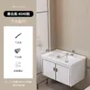 Estilo Cream Gabinete de Banheiro de Parede Combinado Lavatório Gabinete de Banheiro Pequeno Apartamento Lavatório Gabinete de Lavatório Cuba