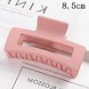 Pinza para el pelo simple al por mayor de 8.5 pulgadas, pinza de tiburón mate, pinza cuadrada hueca para la parte posterior de la cabeza para mujer, estilo geométrico de moda para el día a día