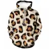 2026 Moletom com Capuz Casual Estampa de Leopardo Transfronteiriço Jaqueta Estilo Europeu e Americano Dropshipping AliExpress