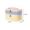 Bolsa de Maquillaje Nueva con Almacenamiento Particionado, Aspecto Elegante, Portátil, Bolsa de Almacenamiento para Cuidado de la Piel de Doble Capa, Neceser de Viaje de Gran Capacidad
