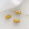 Lindo y Adorable Chapado en Cobre Alta Retención de Color Oro Arena Dibujo Animado Baguette Gato Agujero Pasante DIY Pulsera de Cuerda Trenzada Accesorio de Joyería Cuentas