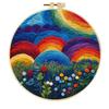 Shein Mais Vendido Pintura em Feltro DIY Pintura com Moldura de Bordado Suprimentos de Feltro Agulhado Decoração para Casa Flores de Lavanda