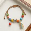 Pulseira de Cerâmica Jingdezhen Borboleta Novo Estilo Chinês Decoração de Mão Estudante Melhor Amigo Pulseira Fofa Pulseira Estilo Étnico Atacado