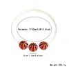 Pulseras Tejidas Hechas a Mano Transfronterizas, Pulseras con Cuentas de Baloncesto, Fútbol, Rugby