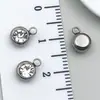 Accesorios para Joyería DIY de Piedra Satélite Incrustada de Diamantes de Acero Inoxidable, Exclusivamente para Ventas Transfronterizas, Pulseras, Collares y Colgantes Coloridos de Piedras de Nacimiento