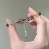 Novo Bracelete Estilo Chinês Transparente e Elegante com Fivela de Paz para Mulheres, Acessório de Mão de Fio Vermelho Personalizado de Nicho Ins-Style Colorido com Contas de Alta Qualidade