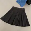 Altamente recomendado! Saia plissada de tricô vintage para mulheres, novo estilo outono e inverno, cintura elástica, versátil, saia curta evasê emagrecedora