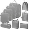 Bolsa de Almacenamiento de Viaje Personalizada, Set de Ropa Comprimido de Cuatro Piezas, Impermeable, Portátil, Maleta de Gran Capacidad, Bolsa de Almacenamiento Dividida
