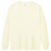 Sudadera Blanca Suelta de Algodón Puro de 230g para Hombre, Camiseta Base de Cuello Redondo Estilo Japonés, Camiseta Pesada de Manga Larga con Logo, Algodón Pesado