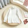 Ropa interior térmica de cuello medio para niños de comercio exterior para otoño e invierno, camiseta térmica de una pieza para niños, camiseta interior para bebé y niño mayor
