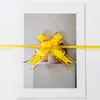 Guirlanda de Fita Cor Sólida Tule Borda Dourada Tinta Flor Puxada à Mão Decoração de Festa Casamento Quarto Carro de Casamento Escada Laço