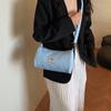 Bolsa de Ombro Jeans Casual de Grande Capacidade 2025 Nova Simples Combina com Tudo Comutador Transversal Bolsa Travesseiro