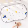 Capa de travesseiro para bebê, travesseiro para recém-nascido, algodão puro, gaze de dez camadas, travesseiro em formato de nuvem, design de desenho animado infantil, pano anti-regurgitação e arroto