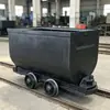 Vagoneta de mina fija con cuerpo robusto y duradero, gran capacidad de carga y diseñada para transportar materiales en túneles de mina de carbón