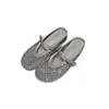 Piel de oveja~Mismo estilo que Mamá Uva, zapatillas cerradas para mujer con aumento interno de altura de 4 cm, con pedrería brillante y una sola tira, medias zapatillas de malla transpirable