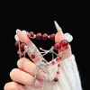 Nuevo Pulsera de Borla con Cuentas de Estilo Chino, Exquisita y a la Moda, de Nicho, Bidimensional, Lujo Ligero, Versátil, Apilable, Pulsera de Cuentas Impresionantemente Hermosa