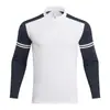 Camiseta informal de manga larga con cuello semiabierto para hombre y mujer, ideal para actividades al aire libre, para entrenador deportivo y de fitness.