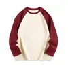 Camiseta de algodón con mangas raglán largas para hombre y mujer, top de otoño holgado de moda, marca top, entrenamiento de tablero grande, parte superior de baloncesto pesada para hombros