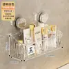 Estante de Almacenamiento con Ventosa de Lujo Ligero para Baño, Montado en la Pared sin Taladro, Cesta/Caja de Almacenamiento para Lavabo, Cepillo de Dientes y Pasta de Dientes