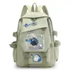 Mochila de Dibujos Animados Anime Tiburón Chica Gawr Gura, para Niños y Niñas, Estudiantes de Primaria y Secundaria, Gran Capacidad, Bolso Escolar Casual