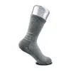 Calcetines de media pantorrilla para hombre, casuales versátiles de color liso, transpirables, absorbentes de sudor, antideslizantes con base de toalla, calcetines deportivos cortos y largos