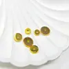 Contas para Rodas de Aço Inoxidável de Alto Brilho com Efeito Espelhado, Contas Espaçadoras Grandes que Preservam a Cor para Acessórios de Joias DIY e Espaçadores de Pulseira