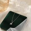 Collar de Plata S925 con Letra Inglesa para Mujer, Pequeño, Celebridad de Internet, Elegante, Cuentas, Moda, Personalidad, Cadena Clavicular, Transfronterizo, Nuevo, Trendy