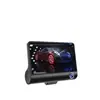 Cámara de salpicadero HD de 4 pulgadas con tres lentes para imágenes frontales, interiores y de marcha atrás Z33 Pantalla táctil Visión nocturna Transfronterizo