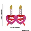 Gafas de Cumpleaños Estilo Ins para Niños Velas Velas para Pastel Accesorios para Fotos Decoración de Fiesta de Cumpleaños Gafas con Marco de Letras de Dibujos Animados