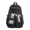 Mochila estilo japonés para chicas con compartimentos transparentes, gran capacidad, linda y ligera, mochila casual de viaje para niñas