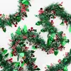 Popular Guirnalda de Navidad Hoja de Harry Baya Roja de Amazon Decoración Navideña para Puerta Atrezo para Atmósfera de Empaque de Regalo