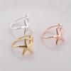 Anillo abierto de estrella de mar de comercio exterior para mujer, anillo ajustable de cinco puntas, AliExpress wish, artículo de venta caliente, venta directa de fábrica de joyería