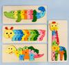 Educação Infantil Cognição de palavras do alfabeto inglês quebra-cabeça tridimensional quebra-cabeça de madeira quebra-cabeça pinyin animal de desenho animado cognição de trânsito