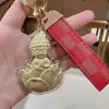 Oro Puro 999 Oro Zen Oro Buda Cordón para Teléfono Móvil Llavero Colgante Colgante para Mochila Escolar Regalo para Novia 20Mg