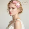 Acessórios de Cabeça Hanfu Feminino Contas de Cristal Flor de Seda Rosa Degradê Presilha Acessórios de Cabelo Antigos Estilo Tang Estilo Fada Acessórios de Vestuário Antigo Feminino