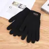 Atacado de fábrica luvas quentes de tricô outono e inverno fio de lã dupla espessura luvas para frio luvas jacquard tela sensível ao toque