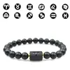 Pulsera Explosiva de Pareja de 12 Constelaciones Pulsera de Piedra Perla de Constelación Ajustable Única Pulsera de 12 Constelaciones para Hombres y Mujeres