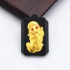 Fábrica atacado Hetian jade pixiu pingente estilo nacional ouro incrustado jade colar pingente dos homens drenagem ao vivo presentes de jóias