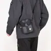 Bolsa para Hombre Transfronteriza Nuevo Estilo Bolso de Hombro Ligero Bolso Cruzado Tendencia Transfronteriza Bolso de Tela Oxford Bolso de Hombro Negro para Hombre