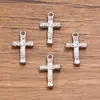 4 Tipos de Accesorios para Joyería de Acero Inoxidable 304, Electrochapado en Oro Real en Horno, Dijes de Figura Geométrica, Colgante de Cruz y Ángel