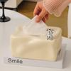 Caja de Pañuelos de Cerámica Glaciar Creativa para Hogar, Sala de Estar, Mesa de Centro, Escritorio, Caja de Papel de Lujo Ligero, Avanzada, de Nicho
