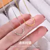 Collar de Plata Pura 925 con Siete Granos de Arroz para Atraer Riqueza y Cambiar la Suerte para Mujer Cadena para Clavícula de Moda Versátil X0713