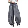 Novas Calças de Faca Curva Estilo Nacional Chinês Masculinas Verão Retro Toque de Luxo Calças Harem Soltas com Caimento Calças de Perna Larga Longas