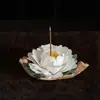 Porta Incienso de Flor Hecho a Mano con Diseño Floral, Porta Incienso Cerámico Creativo de Patrimonio Cultural, Difusor de Incienso, Soporte para Porta Incienso, Adorno de Escritorio