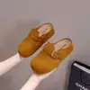Mules cerrados para mujer estilo Birkenstock con plataforma gruesa para aumentar la altura, nuevo modelo 2026, pantuflas slip-on de moda y sencillas para uso en exteriores