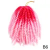 Peluca de Fibra Sintética Rizada Corta para Mujer, Crochet para Trenzas Africanas Pequeñas de Resorte, Twist de Resorte