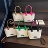 Bolso Satchel Tipo Cubo de Color Contrastante de Moda para Mujer Verano 2025 Nuevo Estilo Ligero Estilo Extranjero Satchel Bolso de Hombro Cruzado