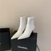 Botines de Tacón Alto Chuyuji Marrón de Alta Calidad para Mujer 2026 Nuevo Estilo Europeo y Americano Punta Fina Tacón de Aguja Botas Delgadas Botas de Moda